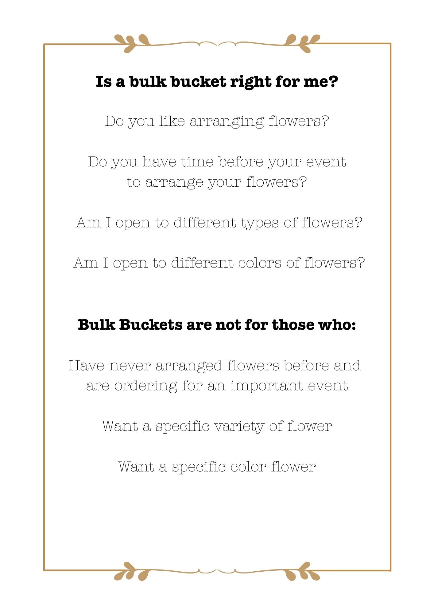 DIY Bulk Flower Bucket
